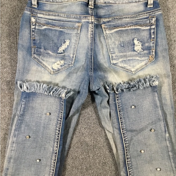 Indigo Rein distressed and embellished jeans juniors/teens size 5 - Picture 7 of 11